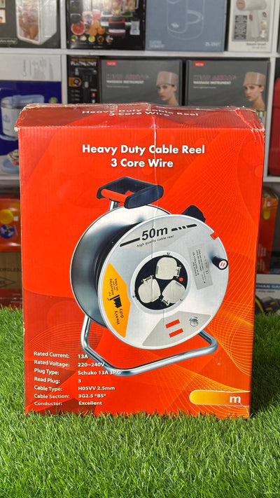 Pure Copper Heavy Duty Cable Reel 50M/30M– Extension Reel | 240V 3000W