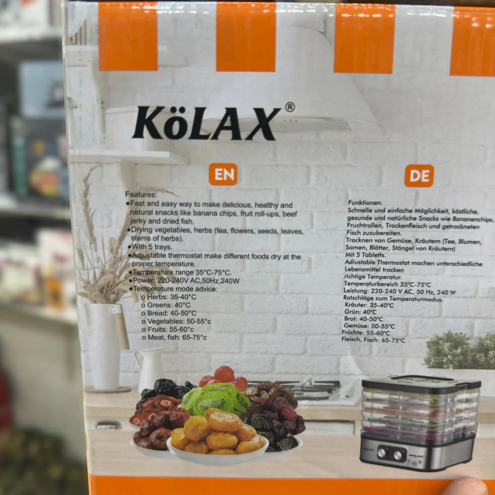 KöLAX 5-Tray Food Dehydrator | Art.-Nr. 914105 | Germany Brand