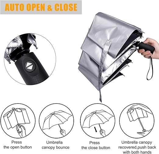 UV Protected Umbrella with Torch - Unbreakable | Windproof | Waterproof