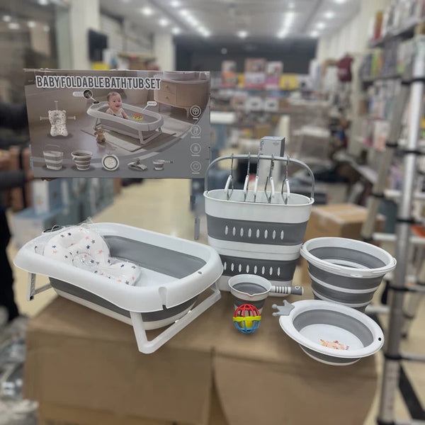 Baby Foldable Bathtub Set
