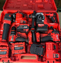 Milwaukee 4-in-1 Cordless Power Tool Combo Kit with Rotary Hammer, Drill Driver, Angle Grinder & Impact Wrench – 4 Batteries, Fast Charger & Carry Case