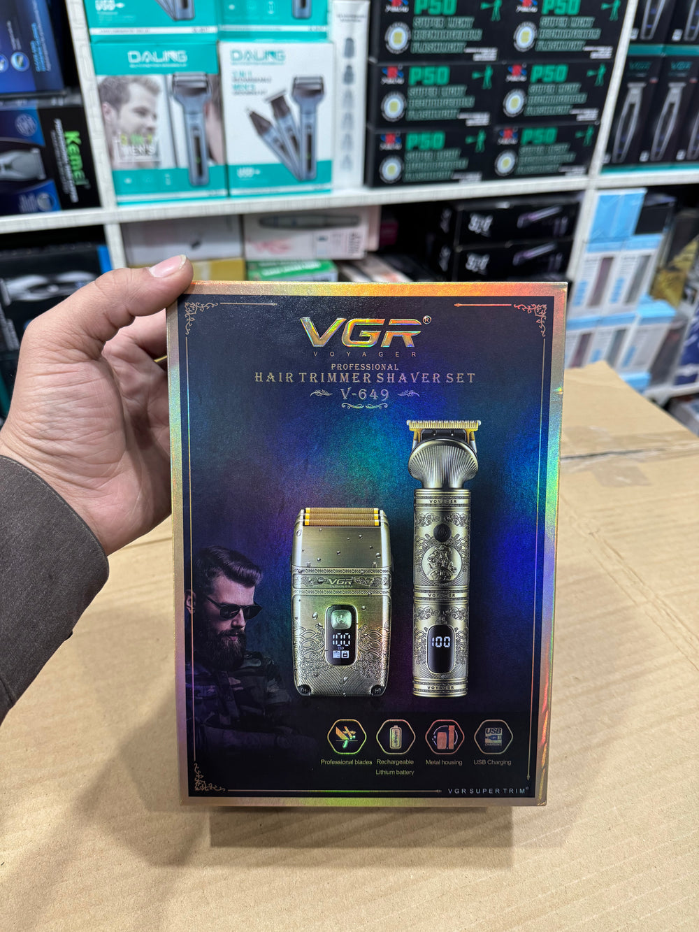 VGR Hair Trimmer Shaver Set Model No V-649