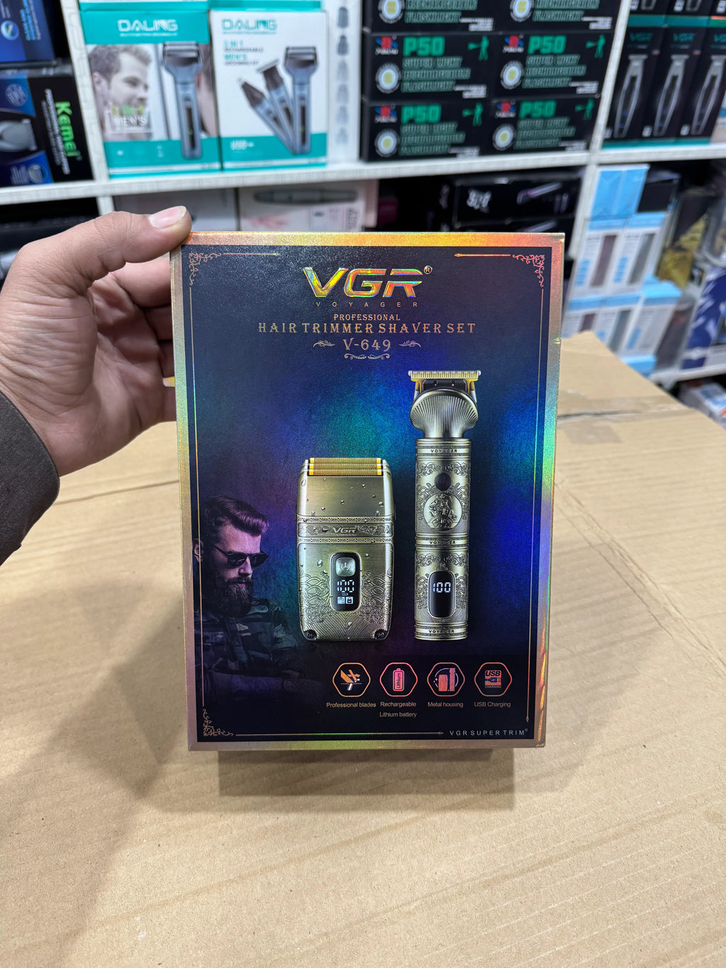 VGR Hair Trimmer Shaver Set Model No V-649