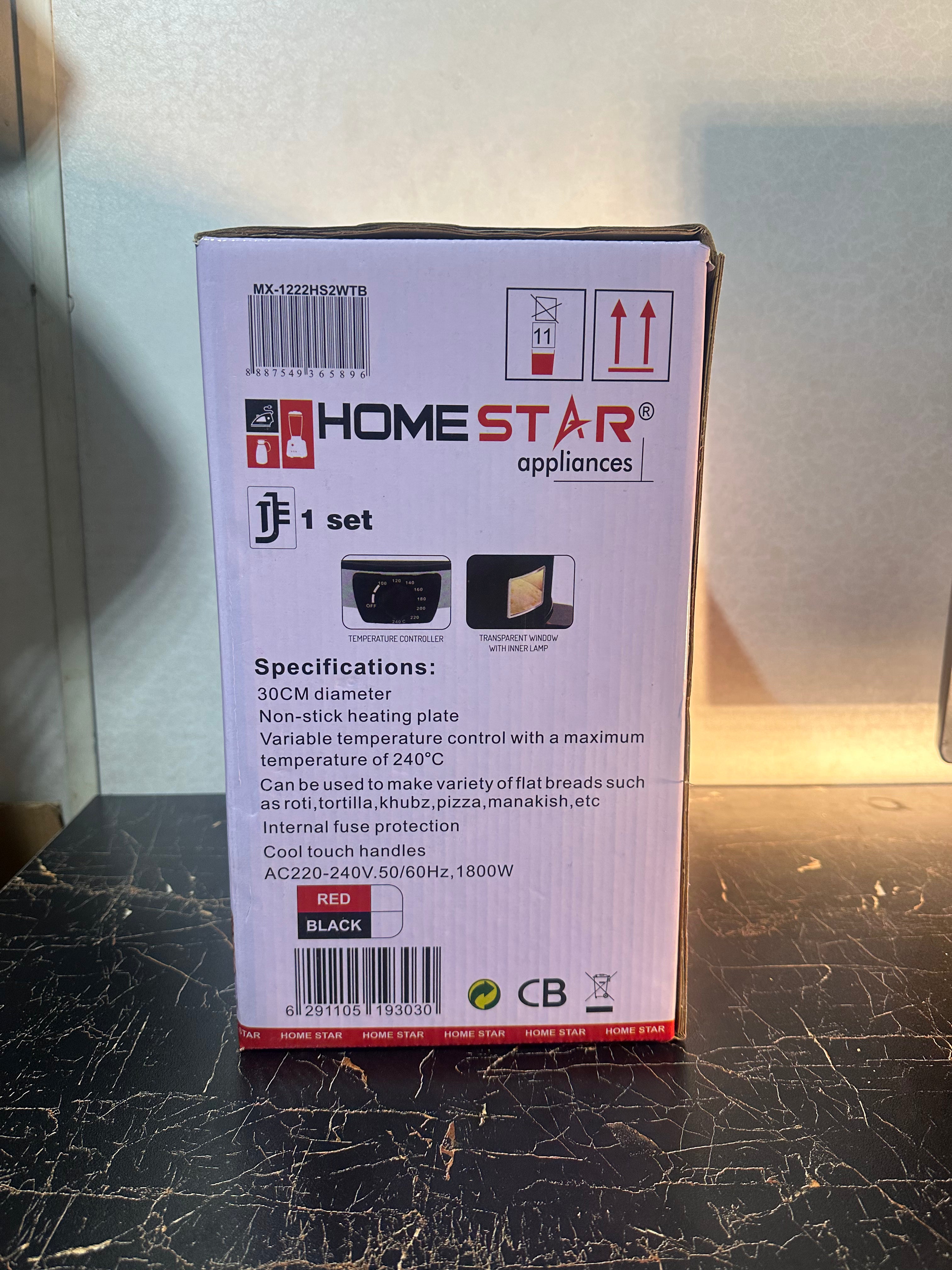 Home Star Bread & Pizza Maker – 1800W Non-Stick 30cm