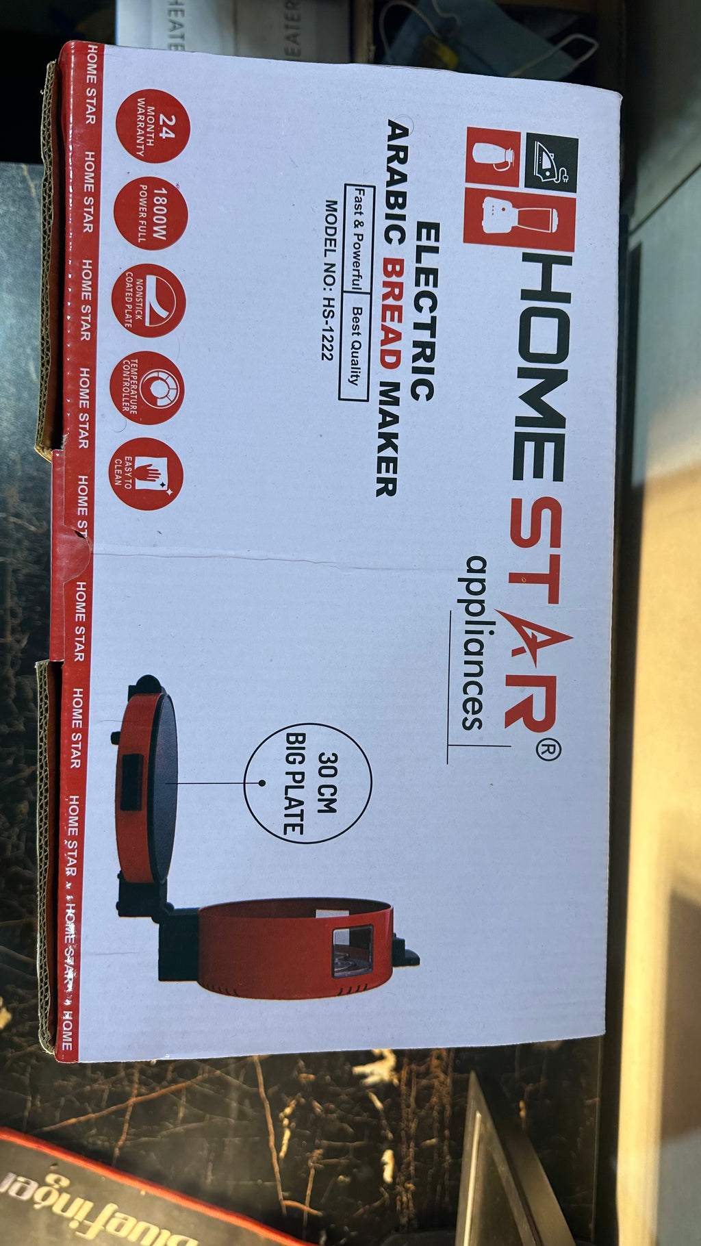 Home Star Bread & Pizza Maker – 1800W Non-Stick 30cm