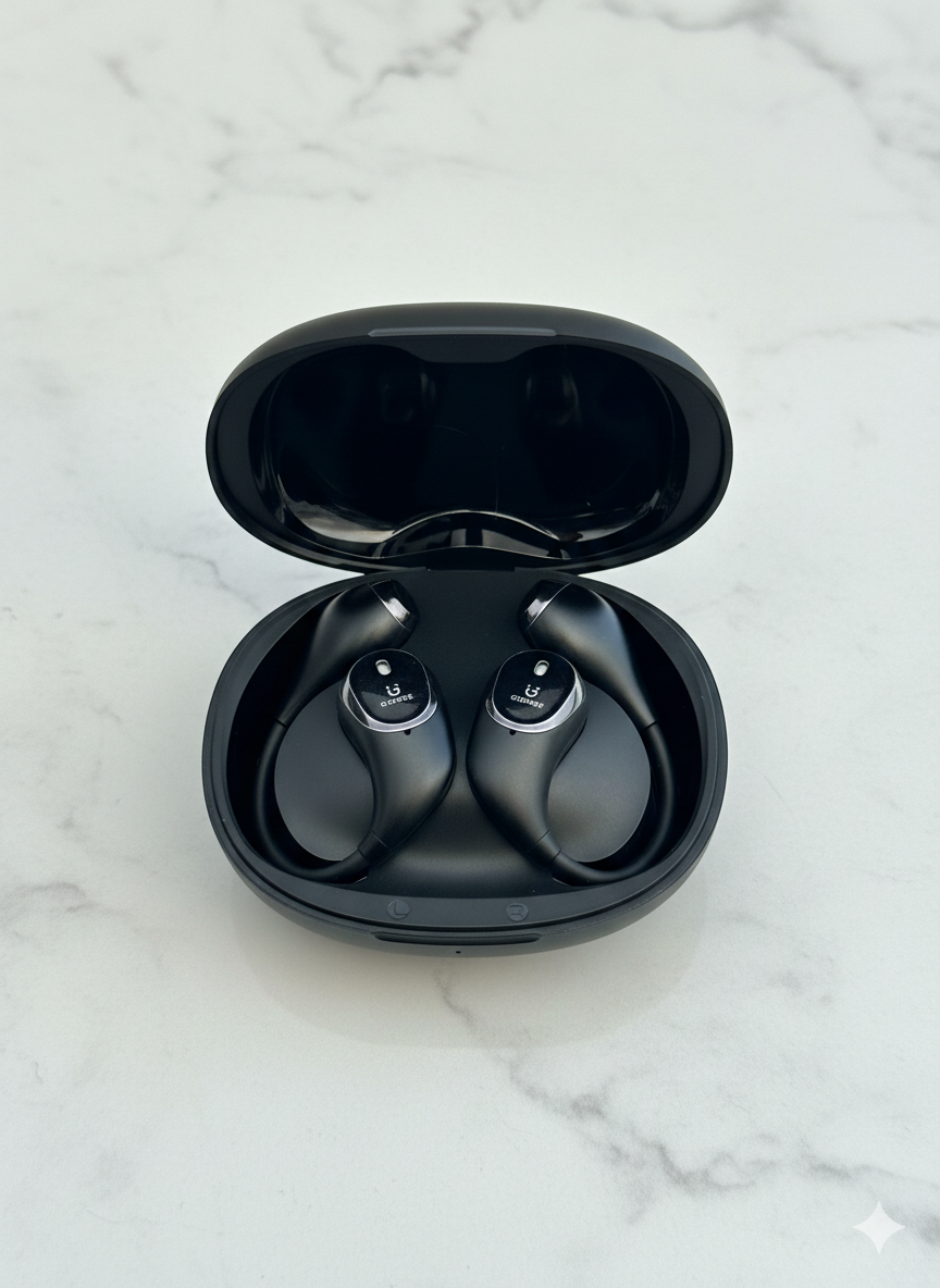 Gionee OWS Open-Ear Wireless Earbuds – Secure Ear Hook Bluetooth Earphones