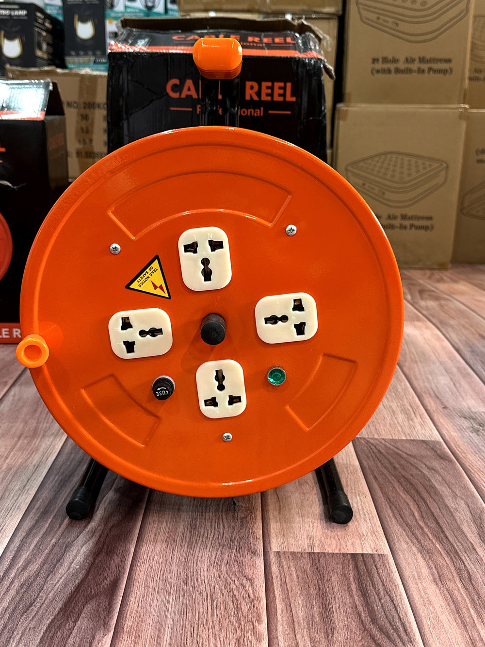 30M / 50M Heavy Duty Cable Reel – 4 Socket Extension Reel for Home & Construction