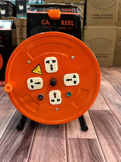 30M / 50M Heavy Duty Cable Reel – 4 Socket Extension Reel for Home & Construction