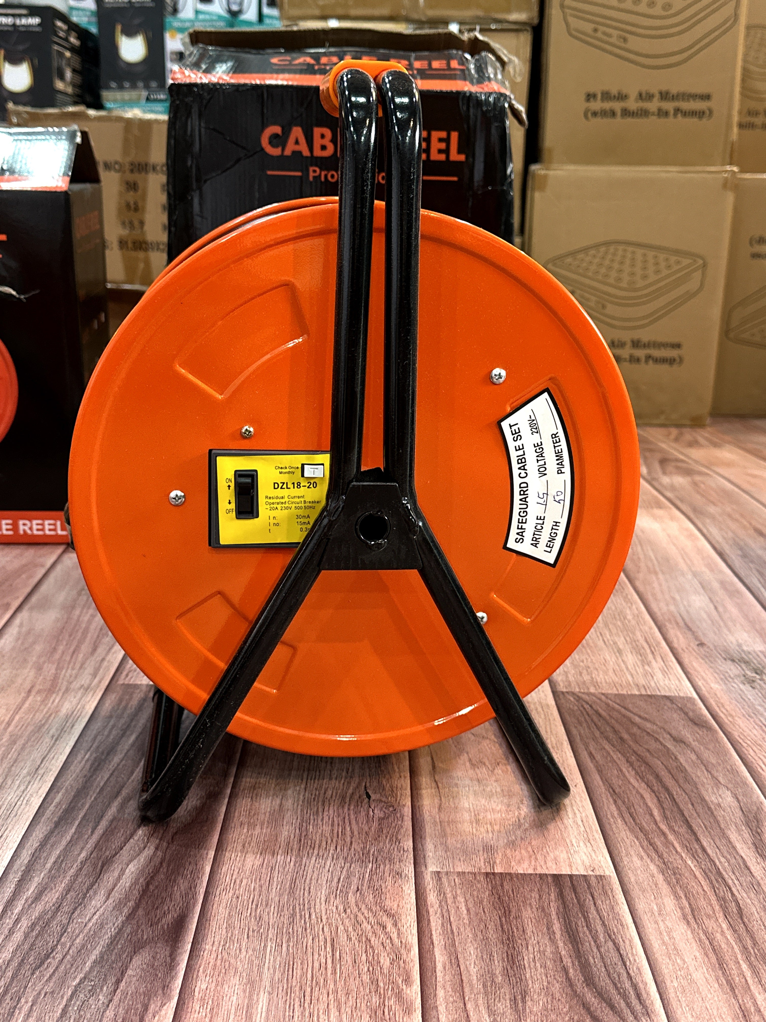 30M / 50M Heavy Duty Cable Reel – 4 Socket Extension Reel for Home & Construction