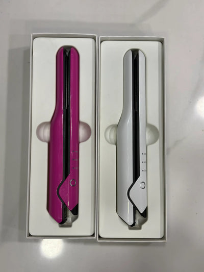 Cordless Rechargeable Hair Straightener SD-07 | 4000mAh | 320°F–400°F | Pink & White