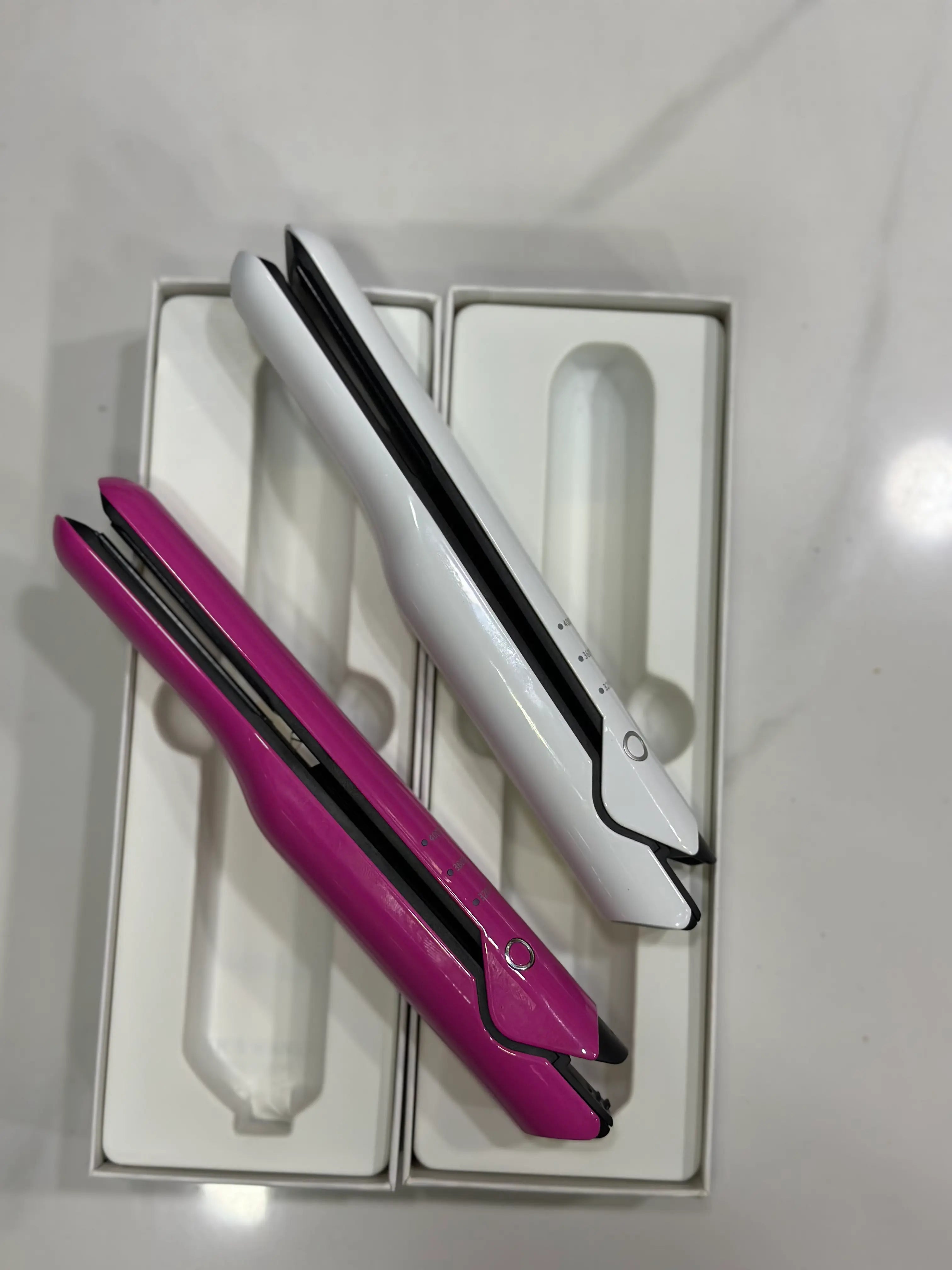 Cordless Rechargeable Hair Straightener SD-07 | 4000mAh | 320°F–400°F | Pink & White