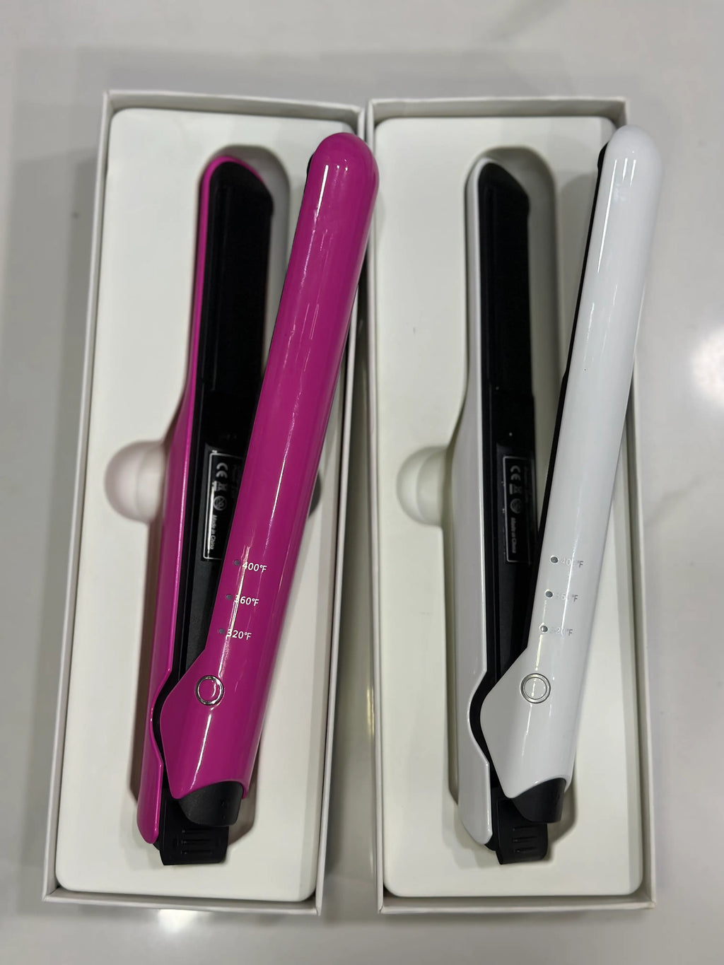 Cordless Rechargeable Hair Straightener SD-07 | 4000mAh | 320°F–400°F | Pink & White
