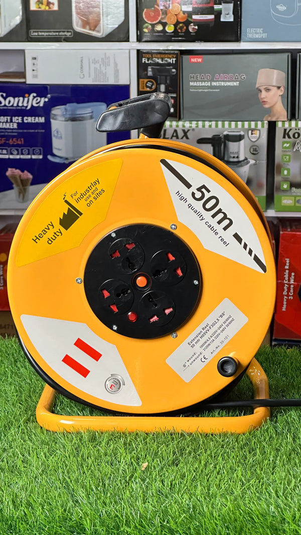 Pure Copper Heavy Duty Cable Reel 50M/30M– Extension Reel | 240V 3000W