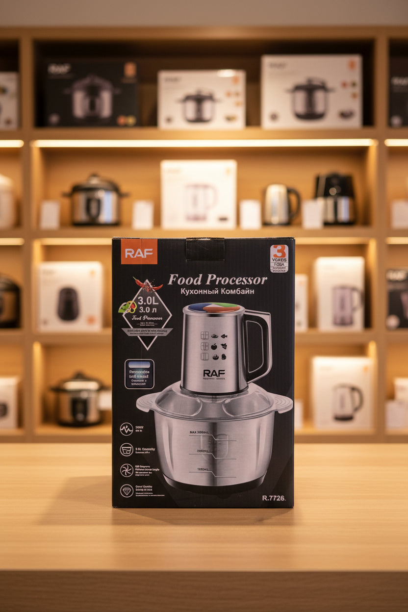 RAF 3L Imported Meat Chopper &amp; Food Processor – Stainless Steel Bowl