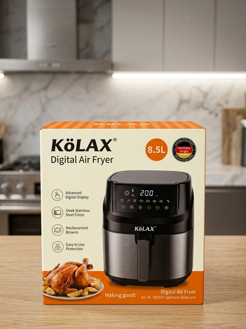 KOLAX 8.5L Digital Air Fryer – Smart Touch Oil Free Fryer