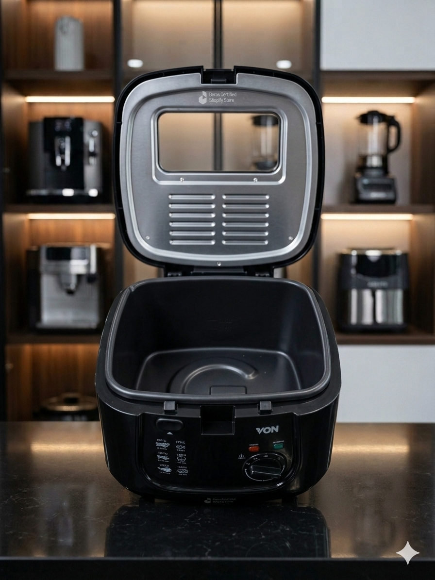 VON 2.5L Deep Fryer – 1800W Non-Stick Electric Fryer