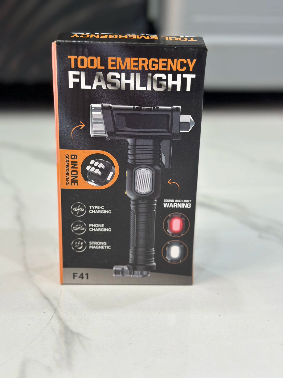 Ultimate 6-in-1 Emergency Flashlight Tool for Car Safety