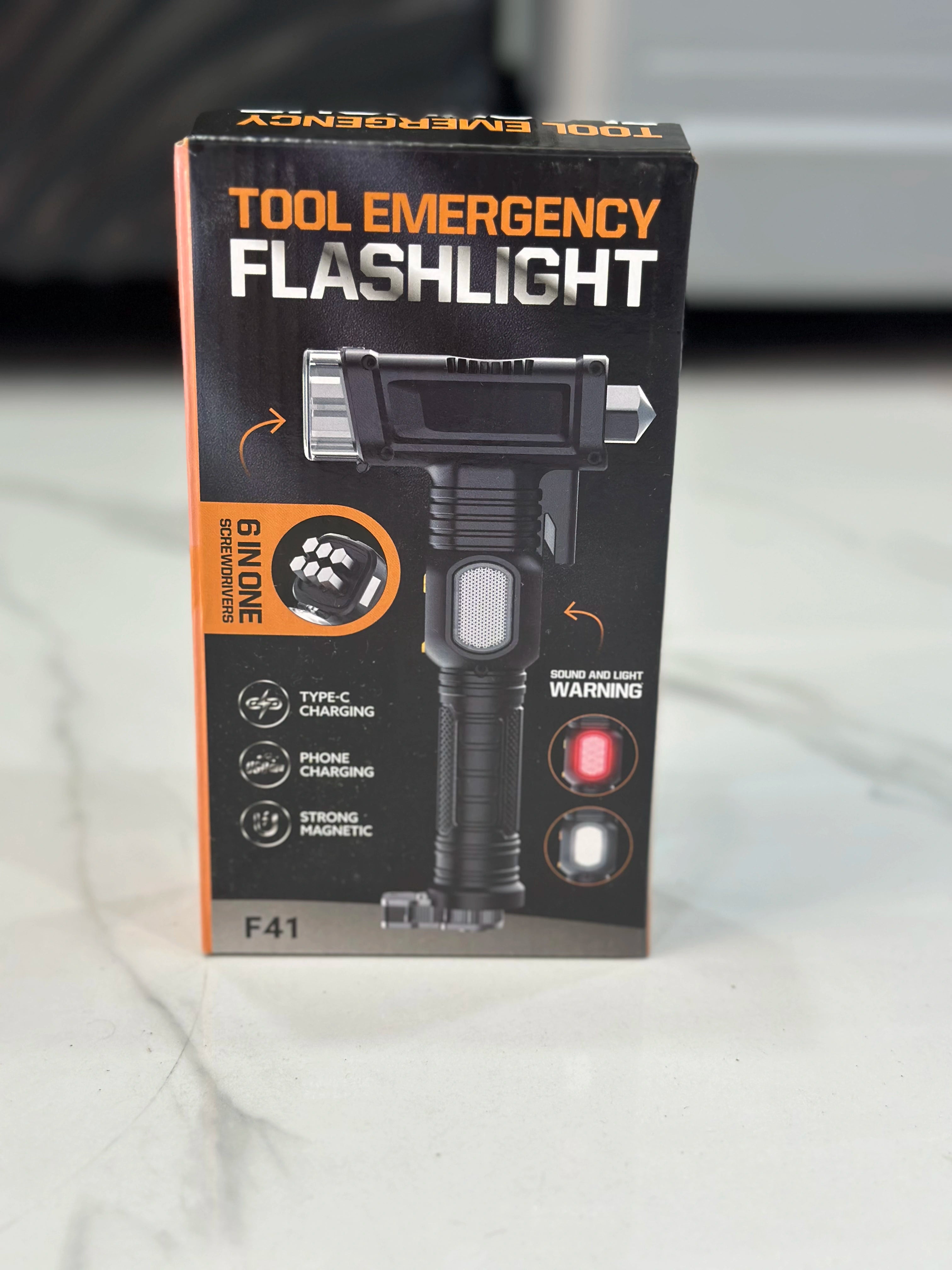 Ultimate 6-in-1 Emergency Flashlight Tool for Car Safety