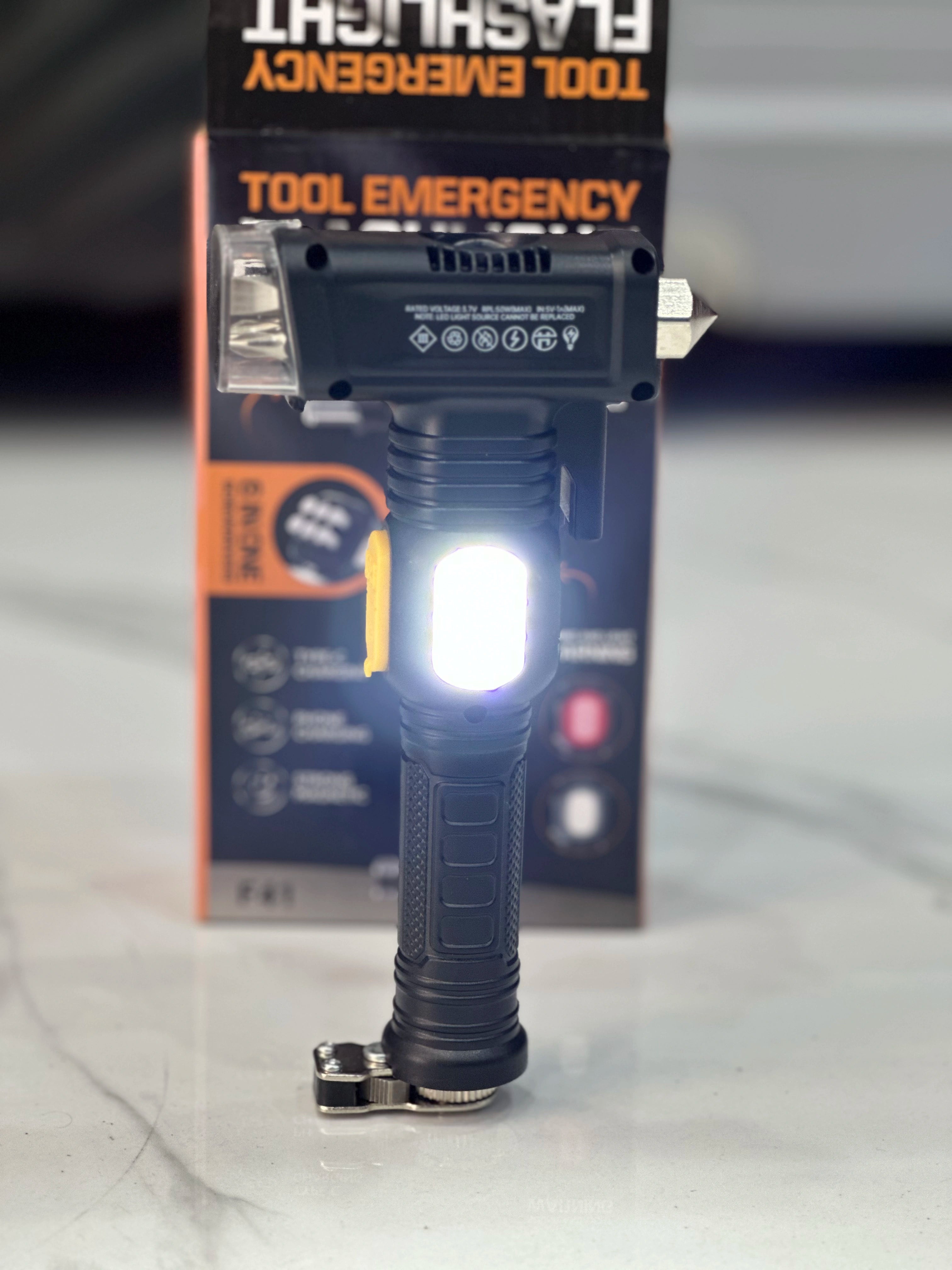 Ultimate 6-in-1 Emergency Flashlight Tool for Car Safety