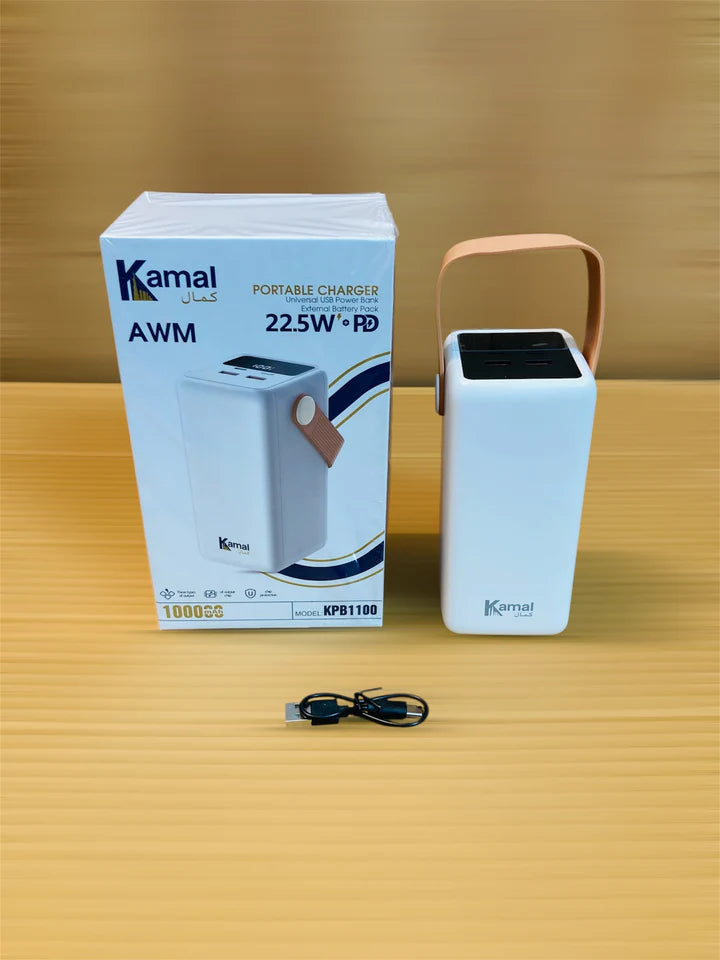 Kamal 22.5W PD Fast Charging 100000mAh Power Bank KPB1100