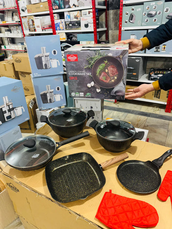 Uakeen Induction Die-Cast Granite Cookware Set 13pcs VK-61