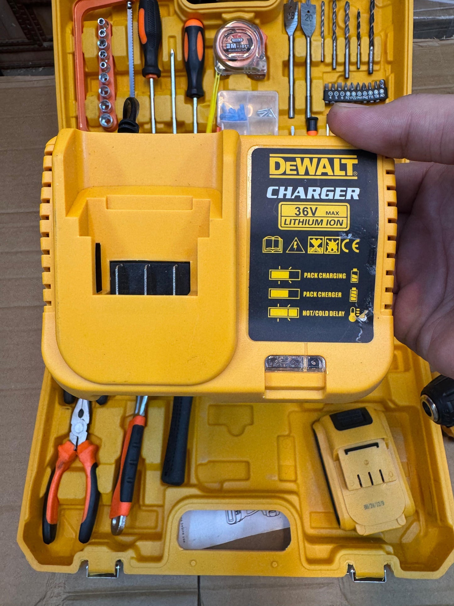 DeWalt 117 Pcs 48V Cordless Drill Machine Set – Complete Home & Professional Tool Kit