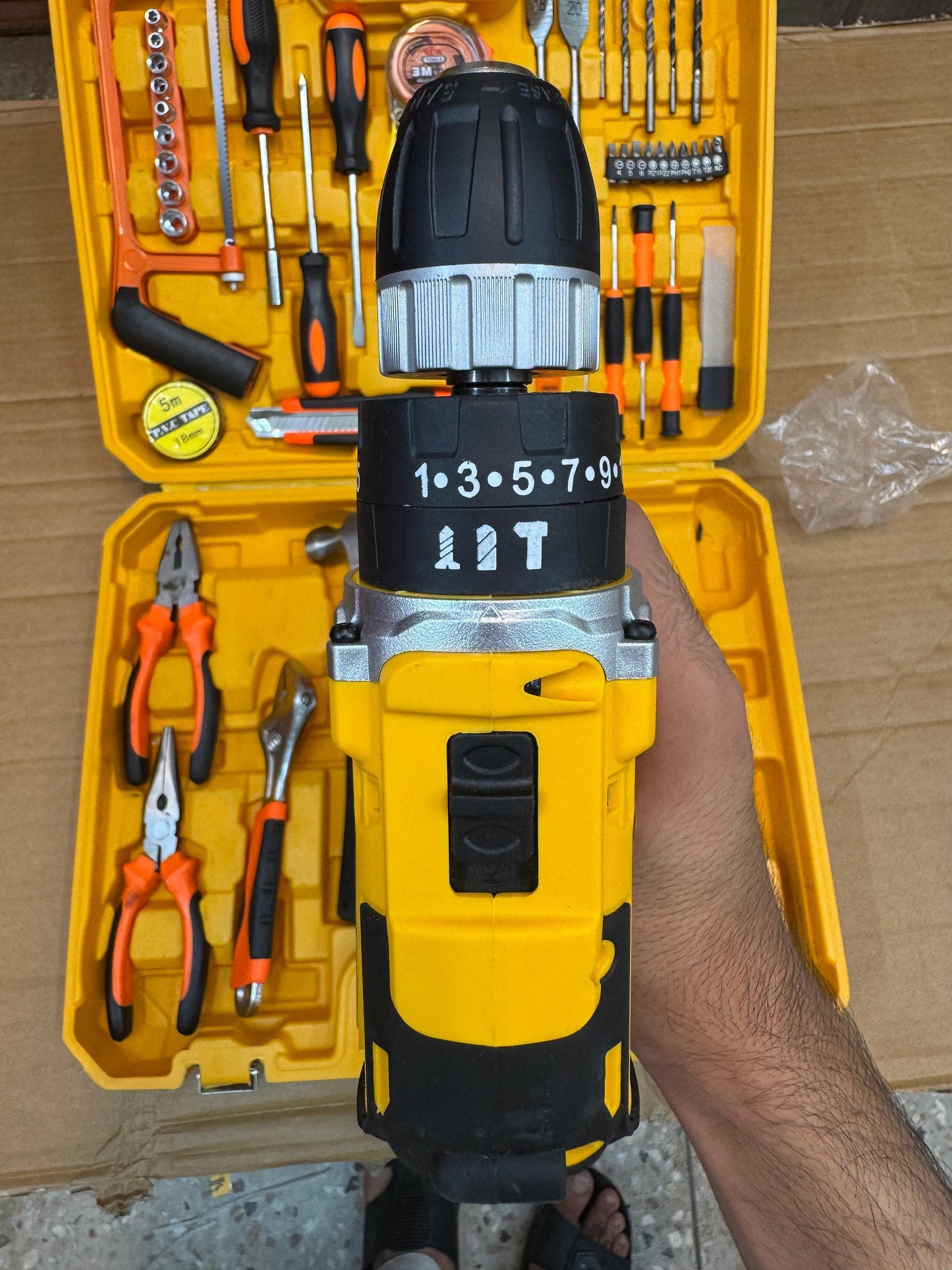 DeWalt 117 Pcs 48V Cordless Drill Machine Set – Complete Home & Professional Tool Kit