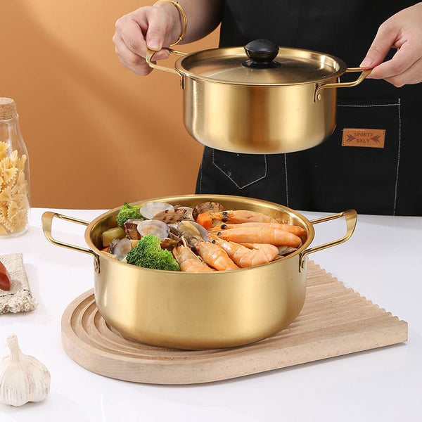 Sale 20% Instant Noodle Soup Pot 3Pcs Set (Plain Golden)