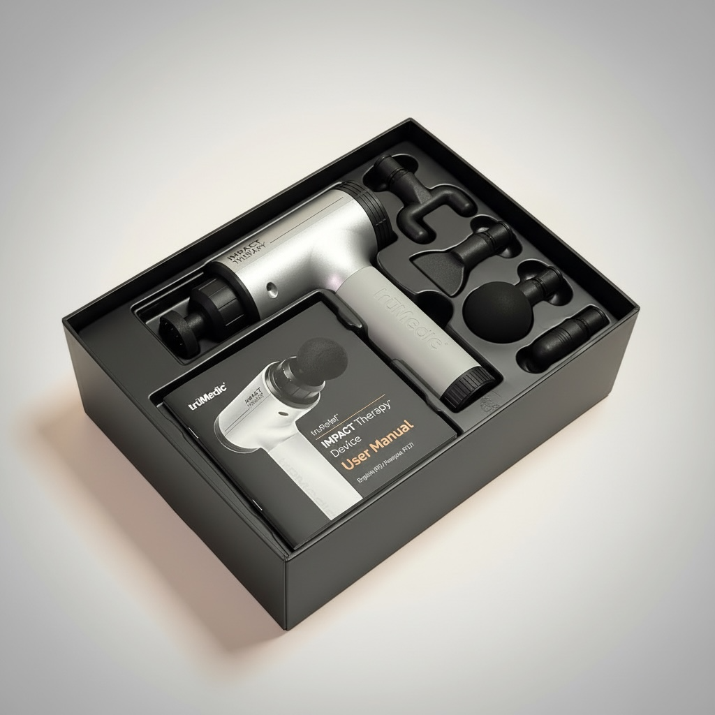 truMedic USA Imported Massage Gun – Deep Tissue Impact Therapy | Pain Relief & Muscle Recovery (1 Year Warranty)