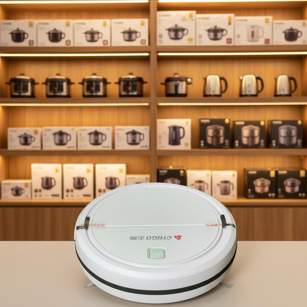 CHIGO Robot Vacuum Cleaner – 1800Pa Suction, AI Smart Scanning, 120-Min Runtime (ZGS-878)
