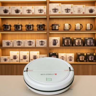 CHIGO Robot Vacuum Cleaner – 1800Pa Suction, AI Smart Scanning, 120-Min Runtime (ZGS-878)