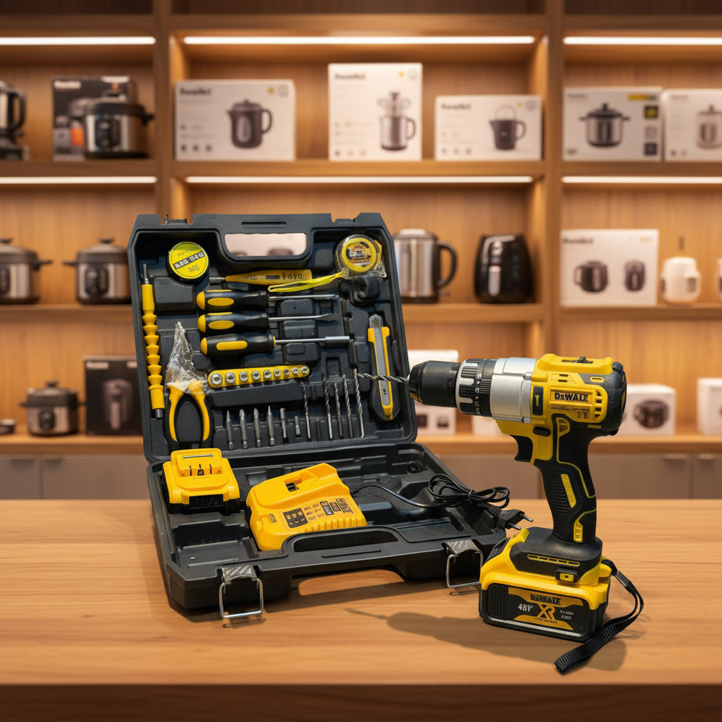 DEWALT Drill Set 48V | Cordless Power Drill with Full Accessories