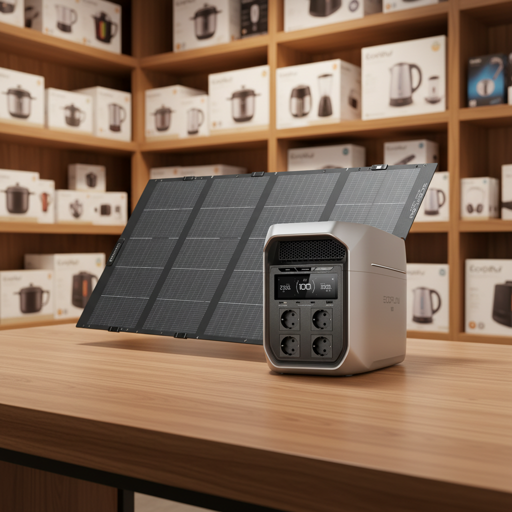 EcoFlow DELTA 3 Max Portable Power Station – 2048Wh LFP, 3000W Output, Industry-First Solar Battery