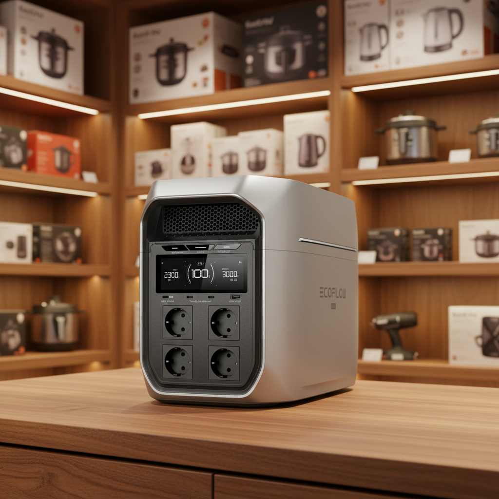 EcoFlow DELTA 3 Max Portable Power Station – 2048Wh LFP, 3000W Output, Industry-First Solar Battery