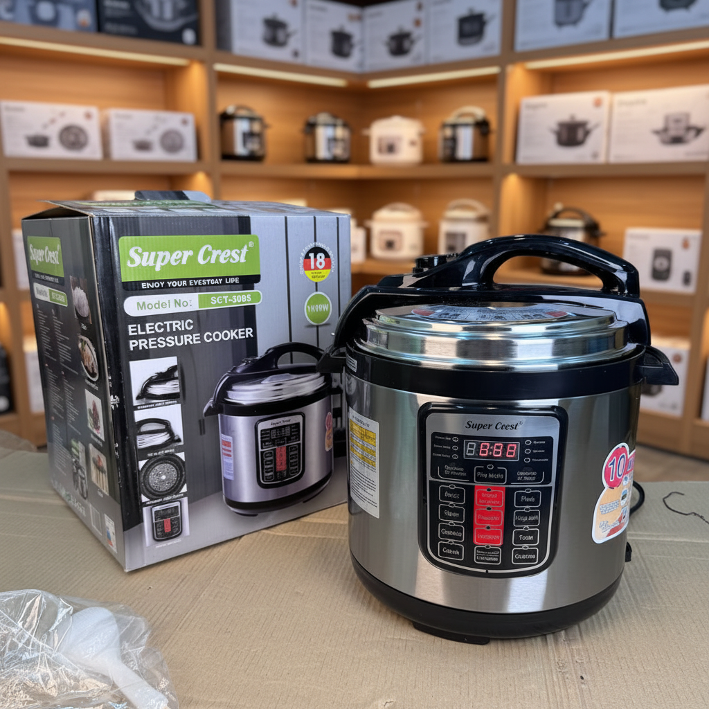 Super Crest SCT-3005 - Retail box front showing 1000W, 18 months warranty Germany - Showroom