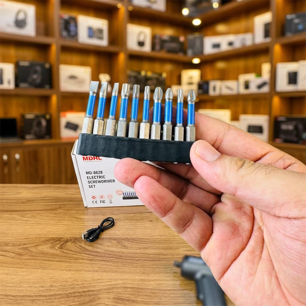 MDHL cordless electric screwdriver held in hand