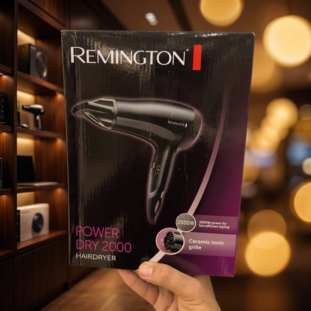 Remington hair dryer packaging feature list