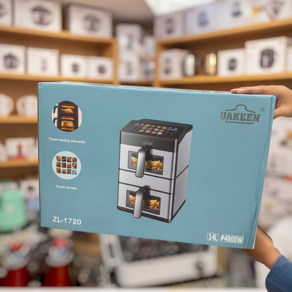 UAKEEN 14L Air Fryer - Features icons label - Showroom