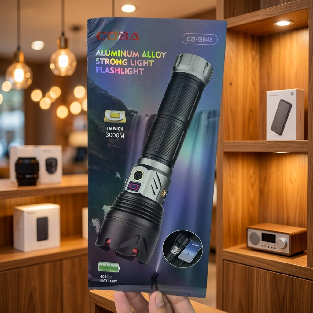 COBA torch USB-C and USB-A ports