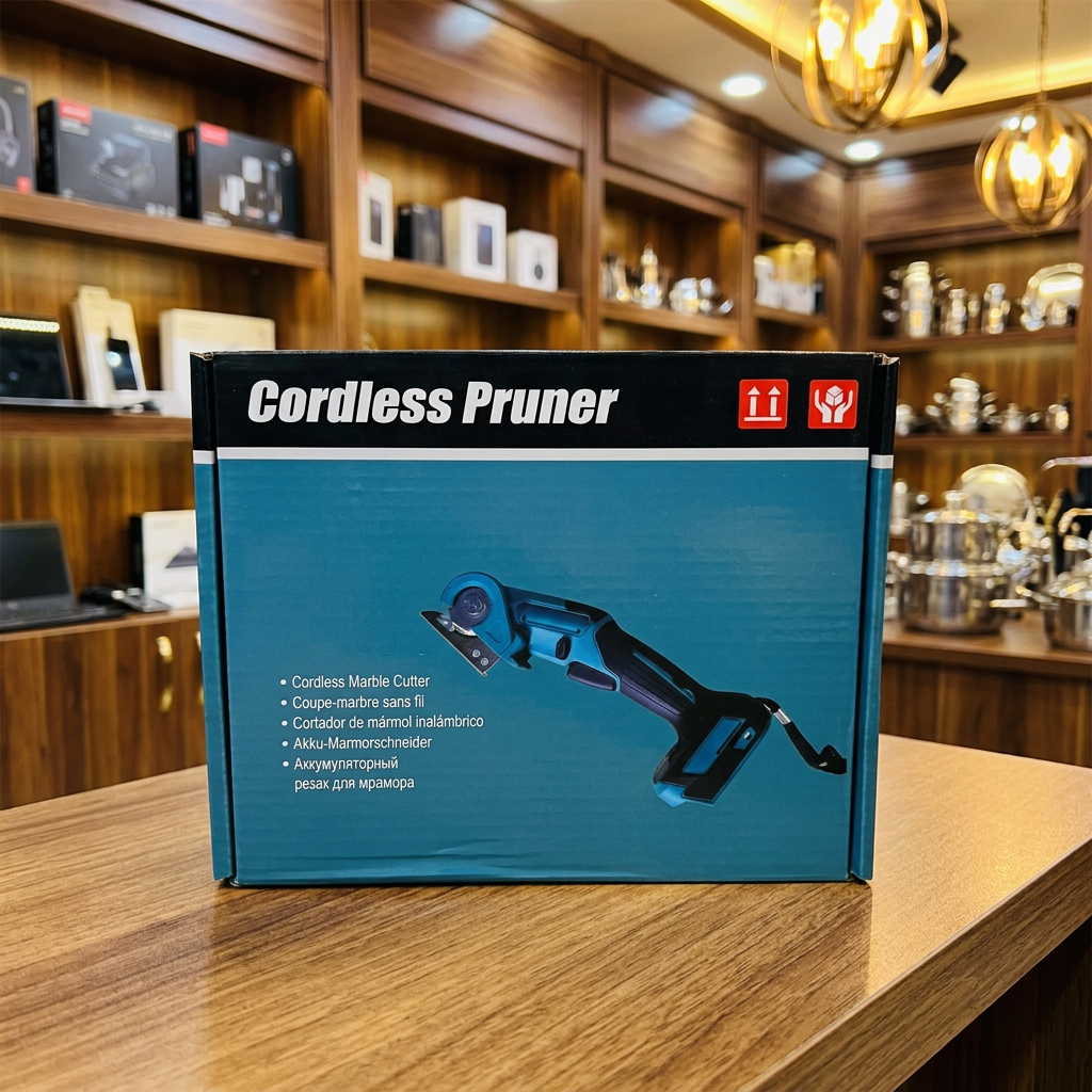 EAMOM cordless cutting tool with two batteries charger and packaging