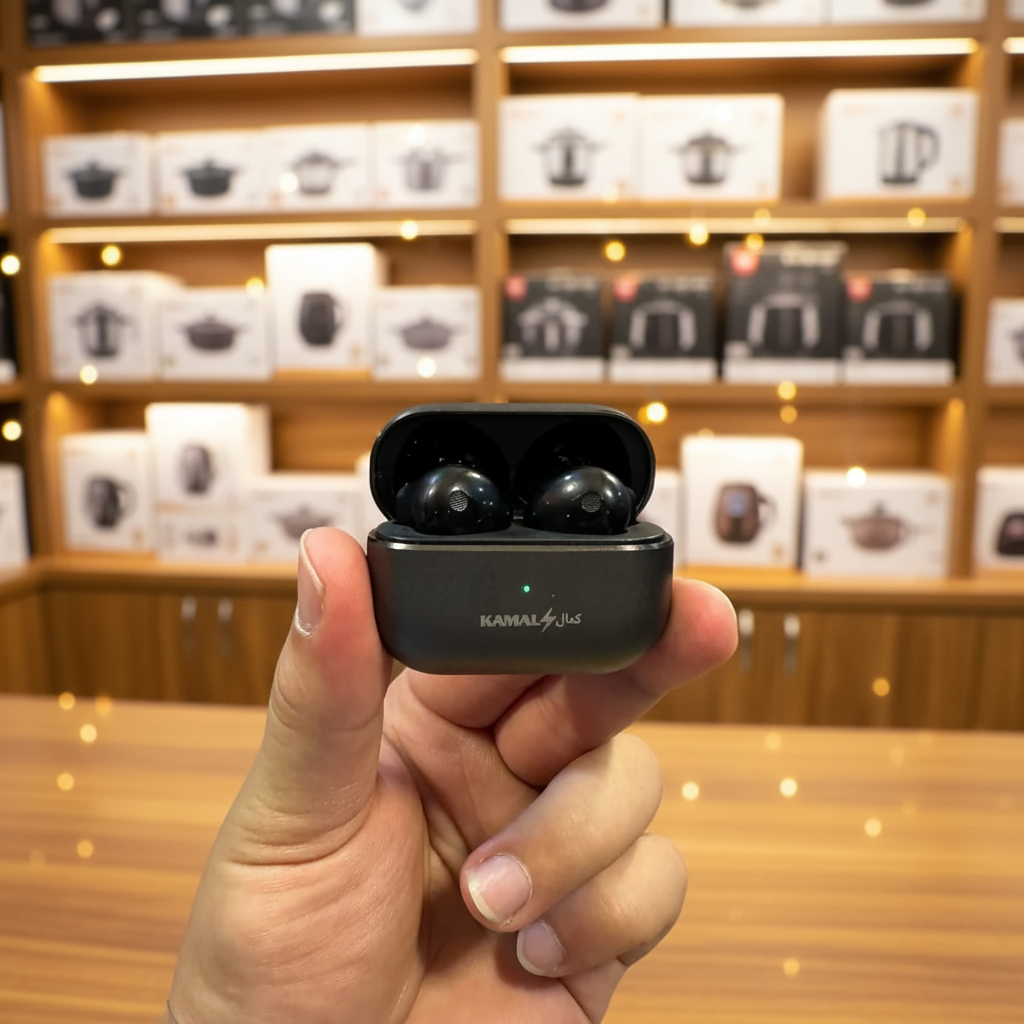 Kamal K999 - open case with earbuds