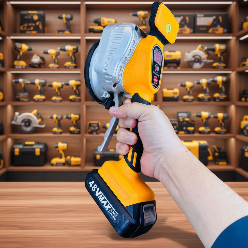 Tile Vibrator - Battery 48V MAX close-up - Premium Showroom