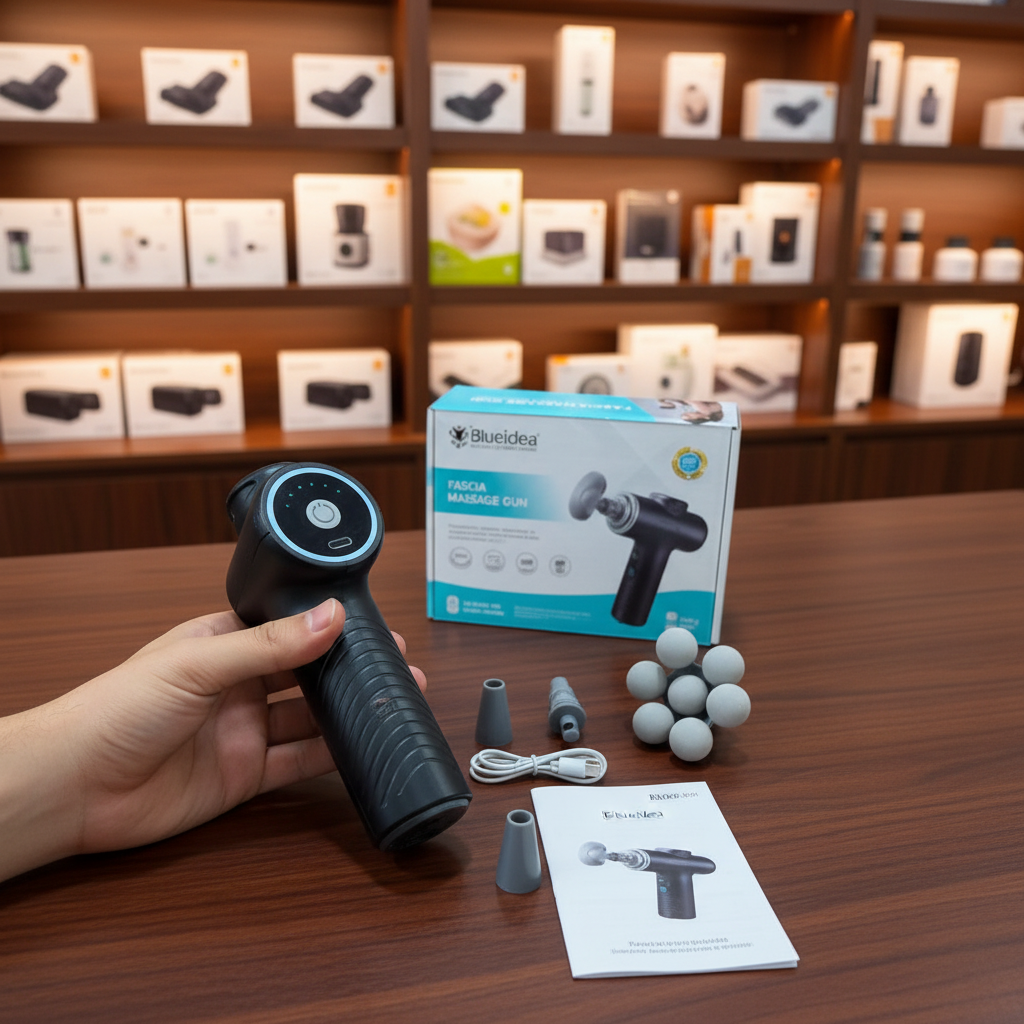 Blueidea BLD-219 - Full kit flat lay with box and all attachments - Showroom