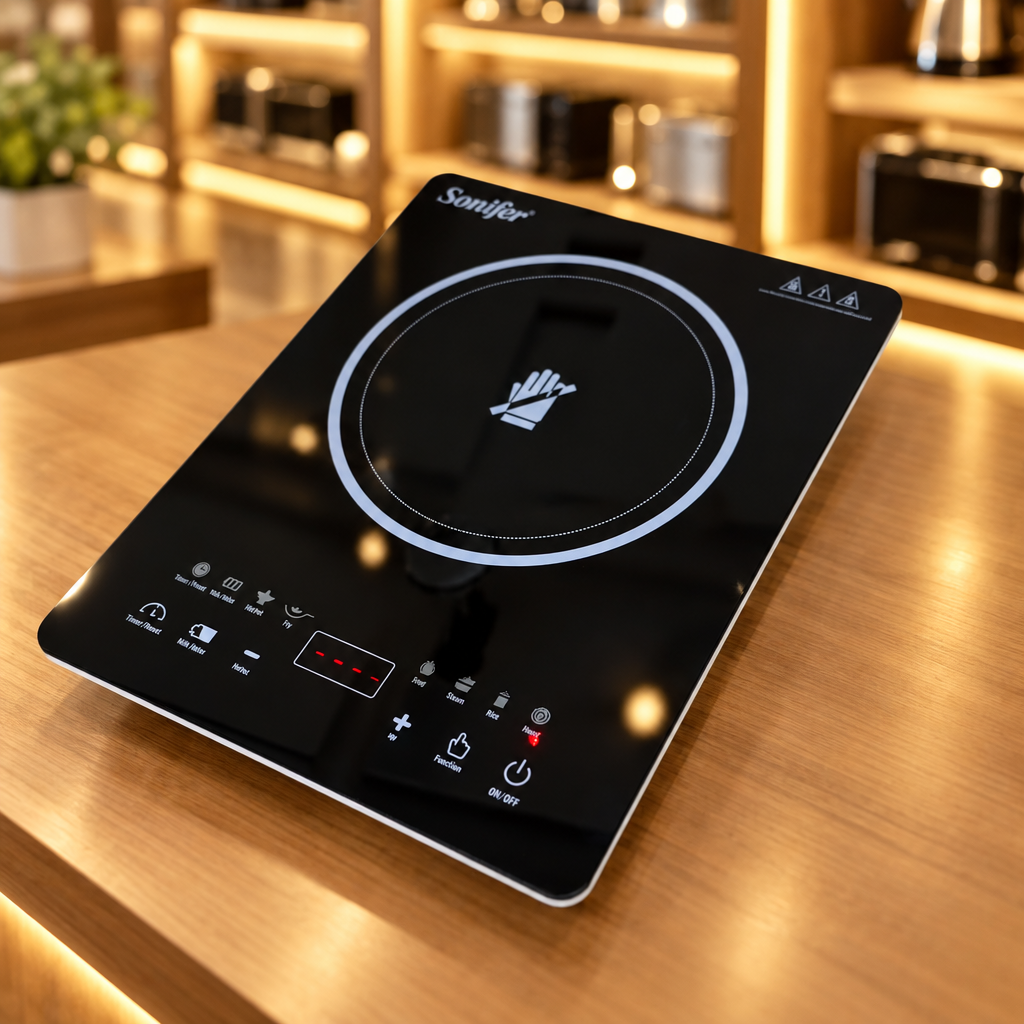 Sonifer Induction Cooker SF-3048 – 1400W Sensor Touch & Timer