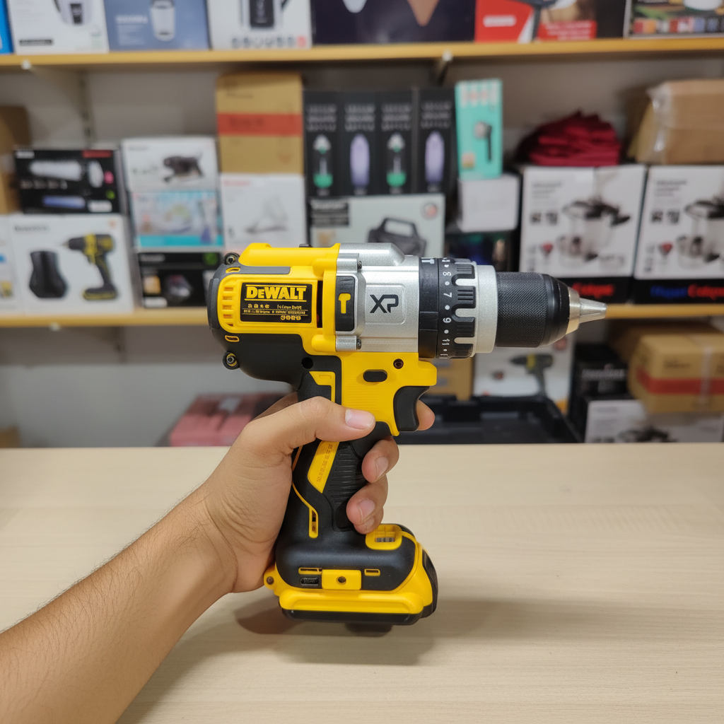 DeWALT 88V Drill - Angle view hand held - Showroom