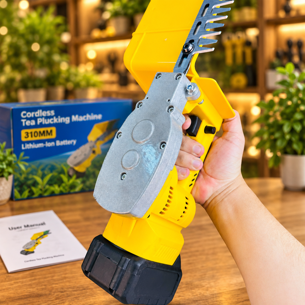 Cordless Tea Plucking Machine 310mm full product set with box and battery - Showroom