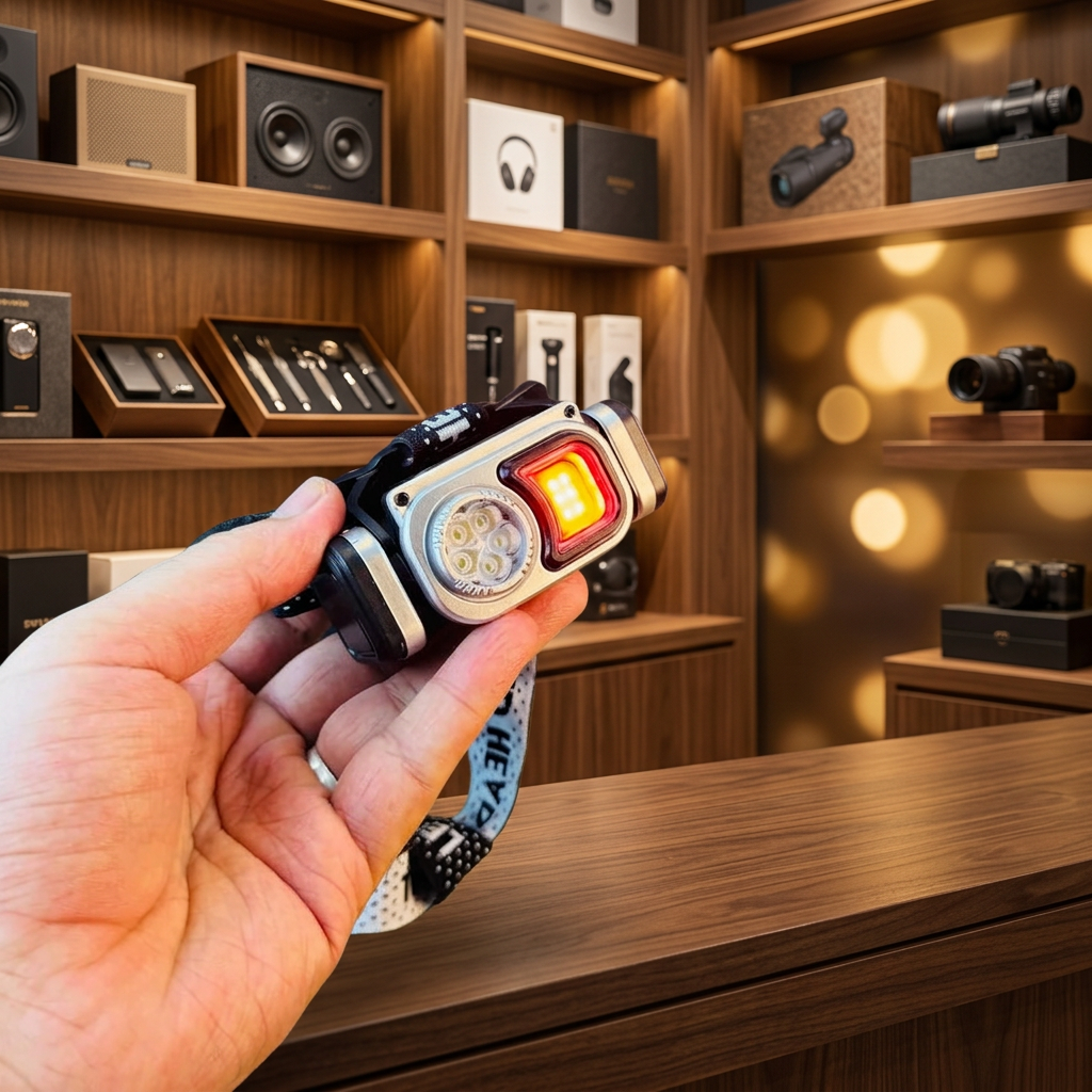 HX-T60S rechargeable LED headlamp with head strap