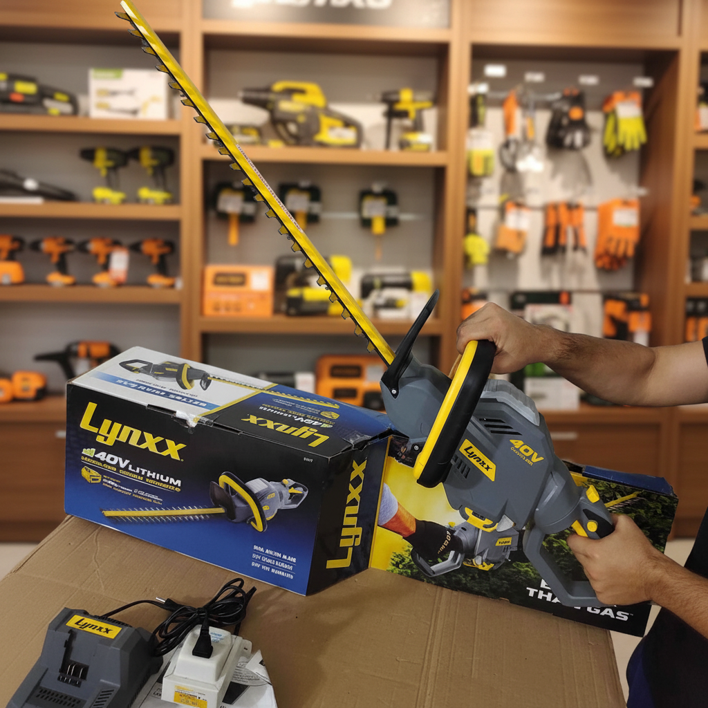 Lynxx 40V Hedge Trimmer - Yellow 40V lithium battery - Showroom