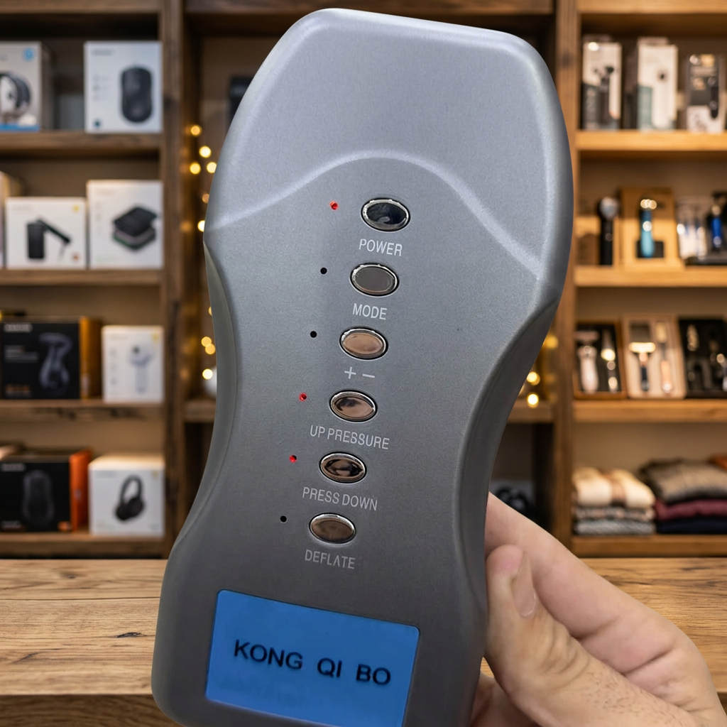 Calf and leg massager detail in warm showroom