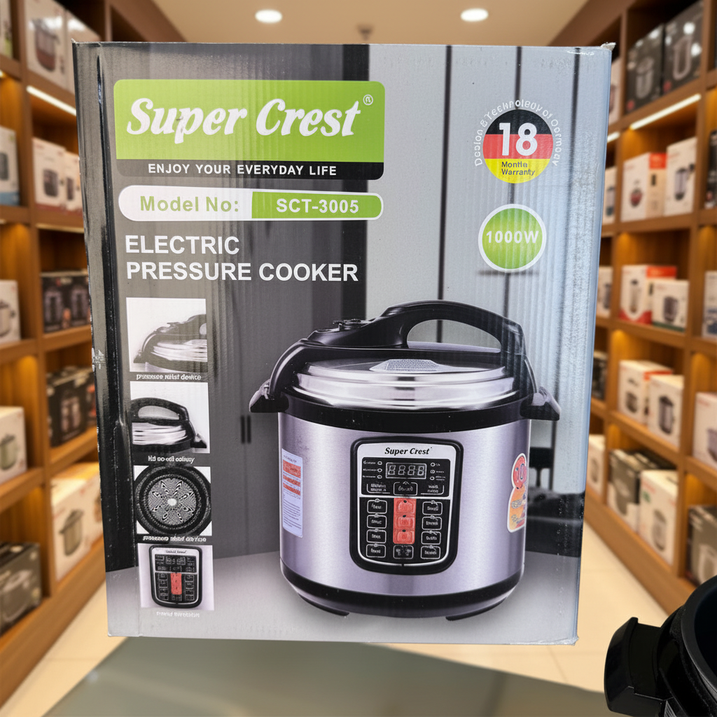 Super Crest SCT-3005 - Stainless steel inner pot held in hand - Showroom